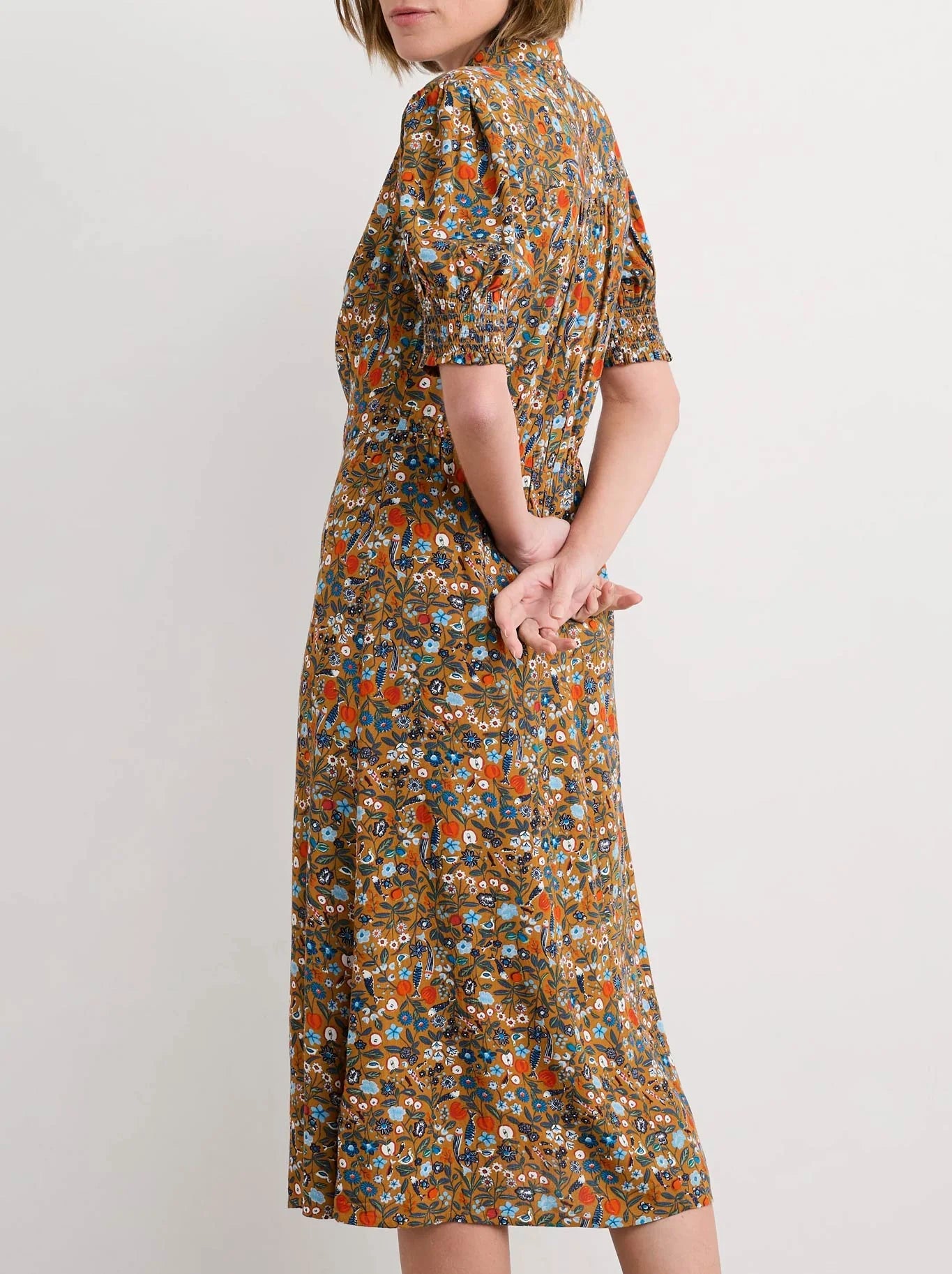 BRIDGET DRESS - STILL LIFE BASKET