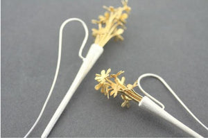 IKEBANA SILVER & GOLD EARRINGS