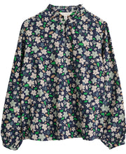 Load image into Gallery viewer, SEA FLOW TOP - BRUSHED HELLEBORE QUAY ARAN