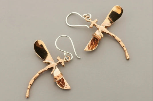 COPPER DRAGONFLY EARRINGS