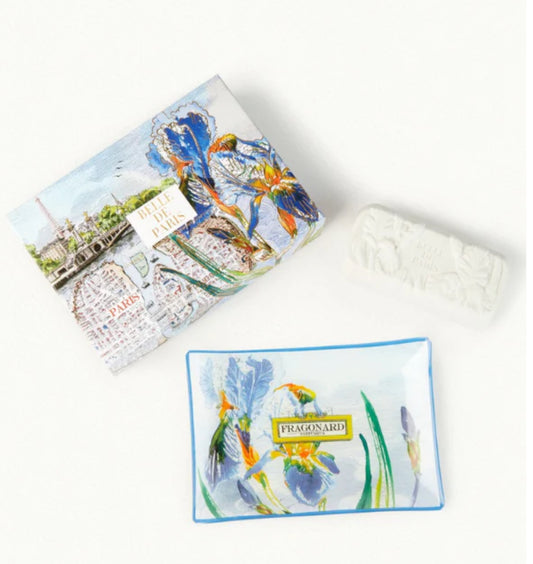 FLEUR BELLE DE PARIS SOAP & DISH SET