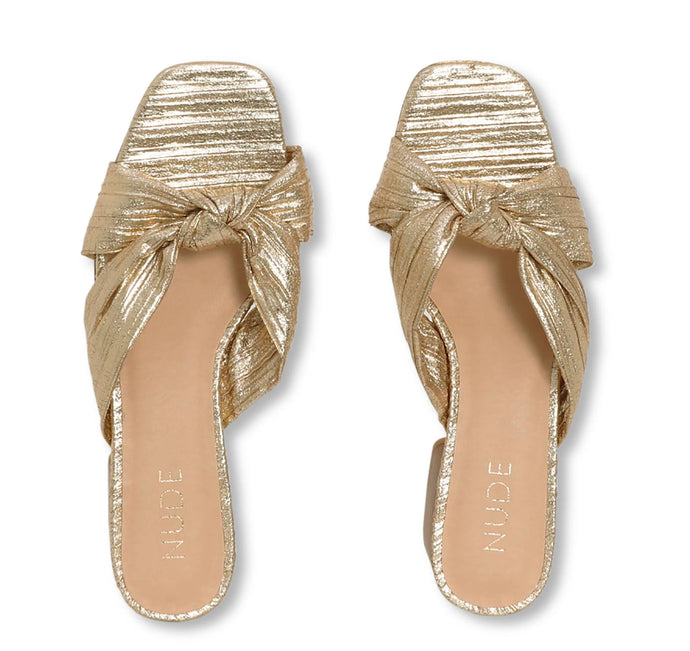 GEORGIE GOLD SHORT HEEL
