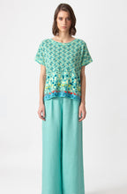 Load image into Gallery viewer, SLEEVELESS PULLOVER - MIX&amp;MATCH PATTERN - AQUA
