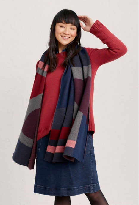 INKCAP BOARDER SHAWL - BOARDER SLATE