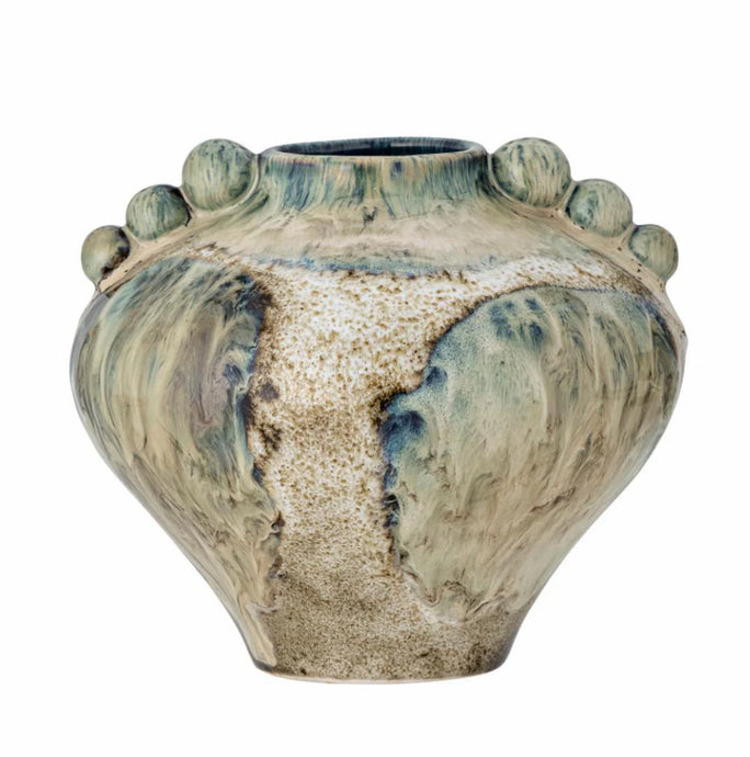 COPHIA VASE - BLUE STONEWARE