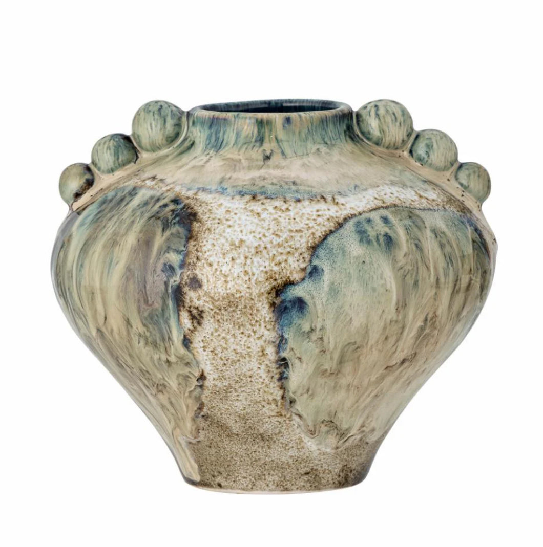 COPHIA VASE - BLUE STONEWARE