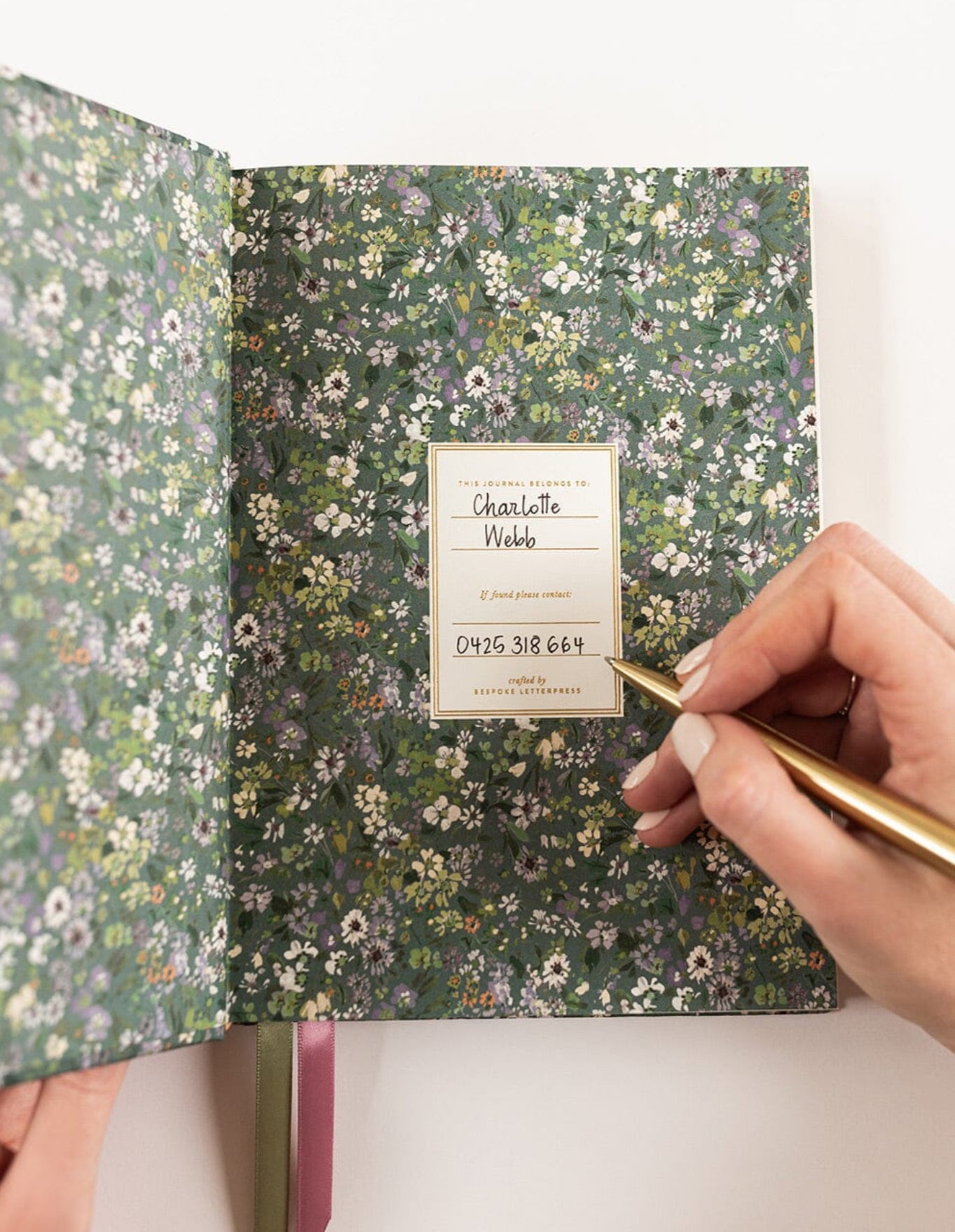 LINEN BOUND JOURNAL - SUMMER PERENNIALS (BULLET JOURNAL)