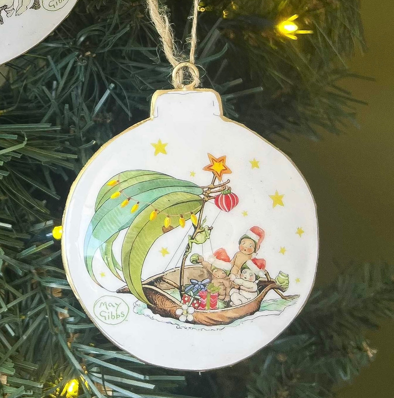 MAY GIBBS GUMNUT METAL ORNAMENT