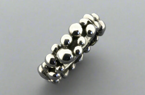 BEADED BAND - STERLING SILVER