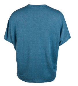 PITTI LINEN  & HEMP TOP - DARK AQUA