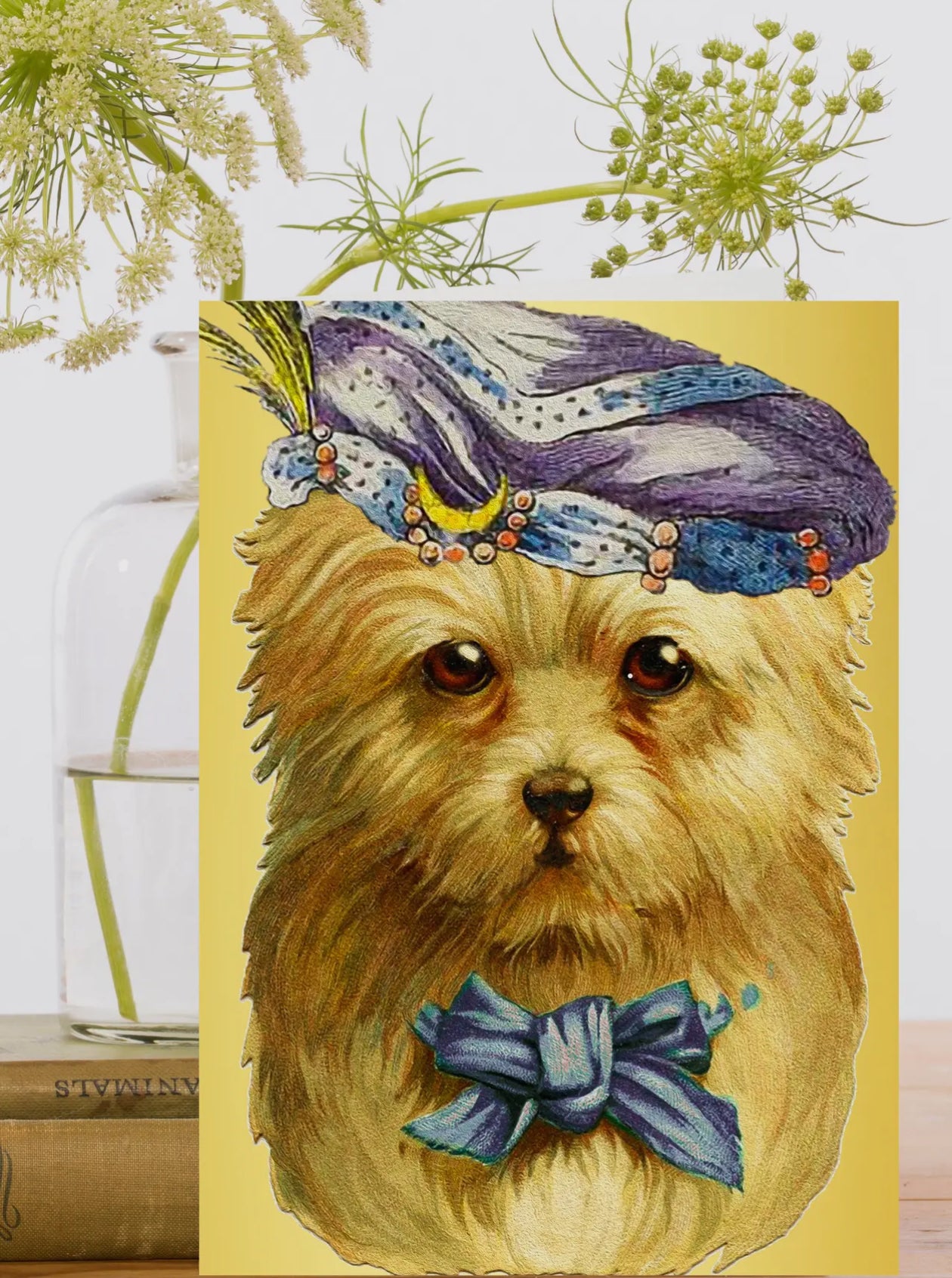 GOLD FOIL LARGE GREETING CARD - LORD FLUFFY