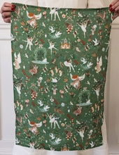 Load image into Gallery viewer, LINEN TEA TOWELS - FAIRYTALE CHRISTMAS