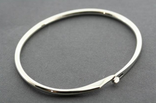 STERLING SILVER NARROW CLIP BANGLE