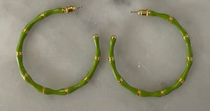 ENAMEL BAMBOO HOOPS