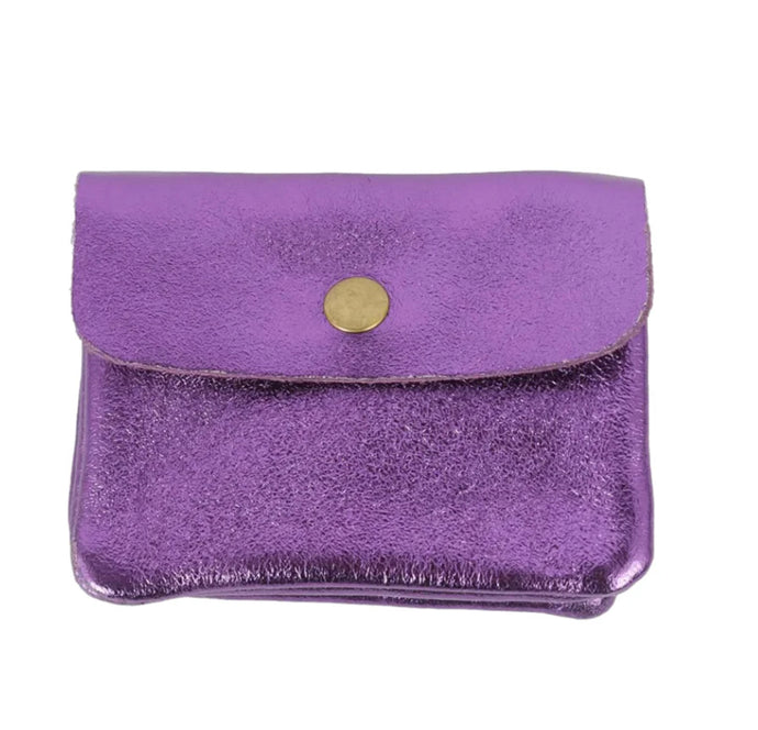 METALLIC COIN PURSE - PURPLE