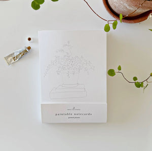 POTTED PLANTS PAINTABLE NOTECARDS