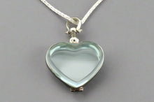 Load image into Gallery viewer, HEART GLASS LOCKET &amp; SILVER CHAIN