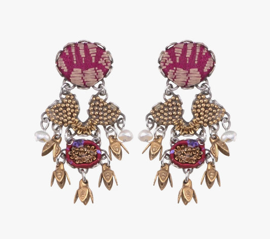 LZUMI RED DELICATE EARRINGS - ANCIENT ROYALTY SET