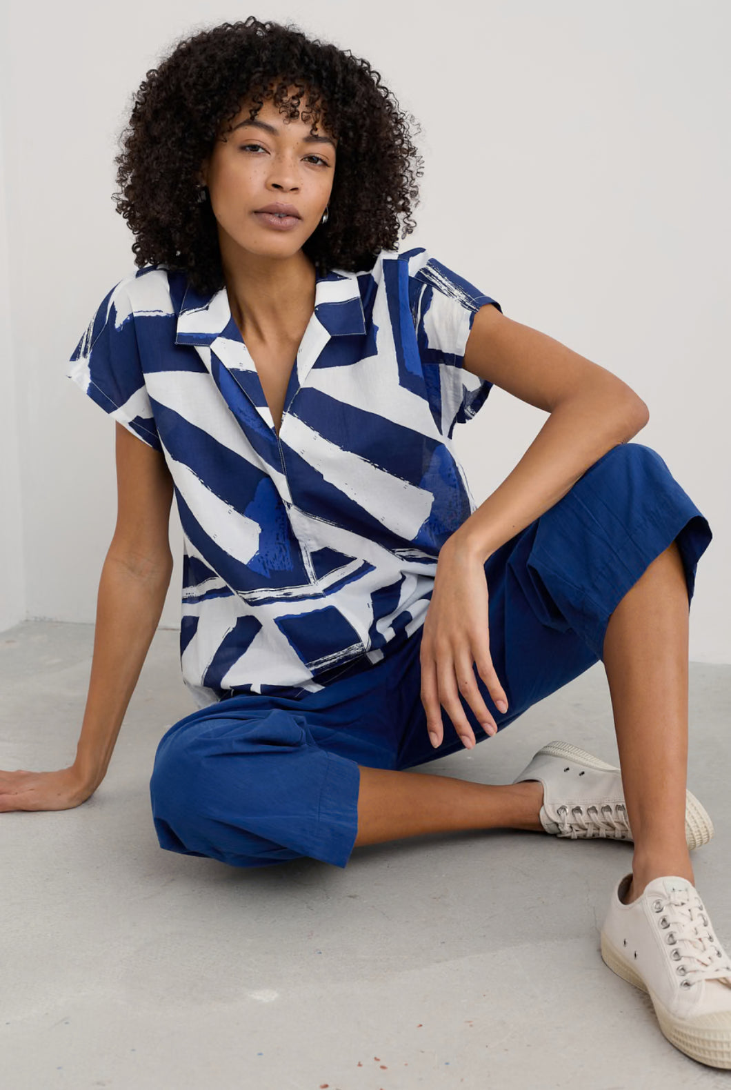 DEEP LANE SHIRT - HARBOUR SAILS CHALK