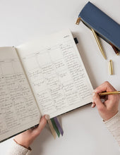 Load image into Gallery viewer, 2026 DAY TO A PAGE LARGE LINEN BOUND PLANNER - INDIGO HAVEN
