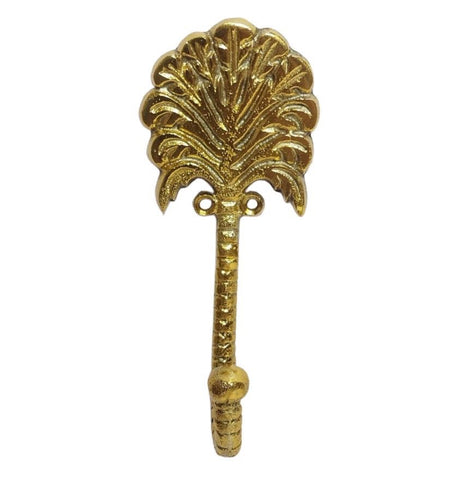 BRASS HOOK  - PALM TREE