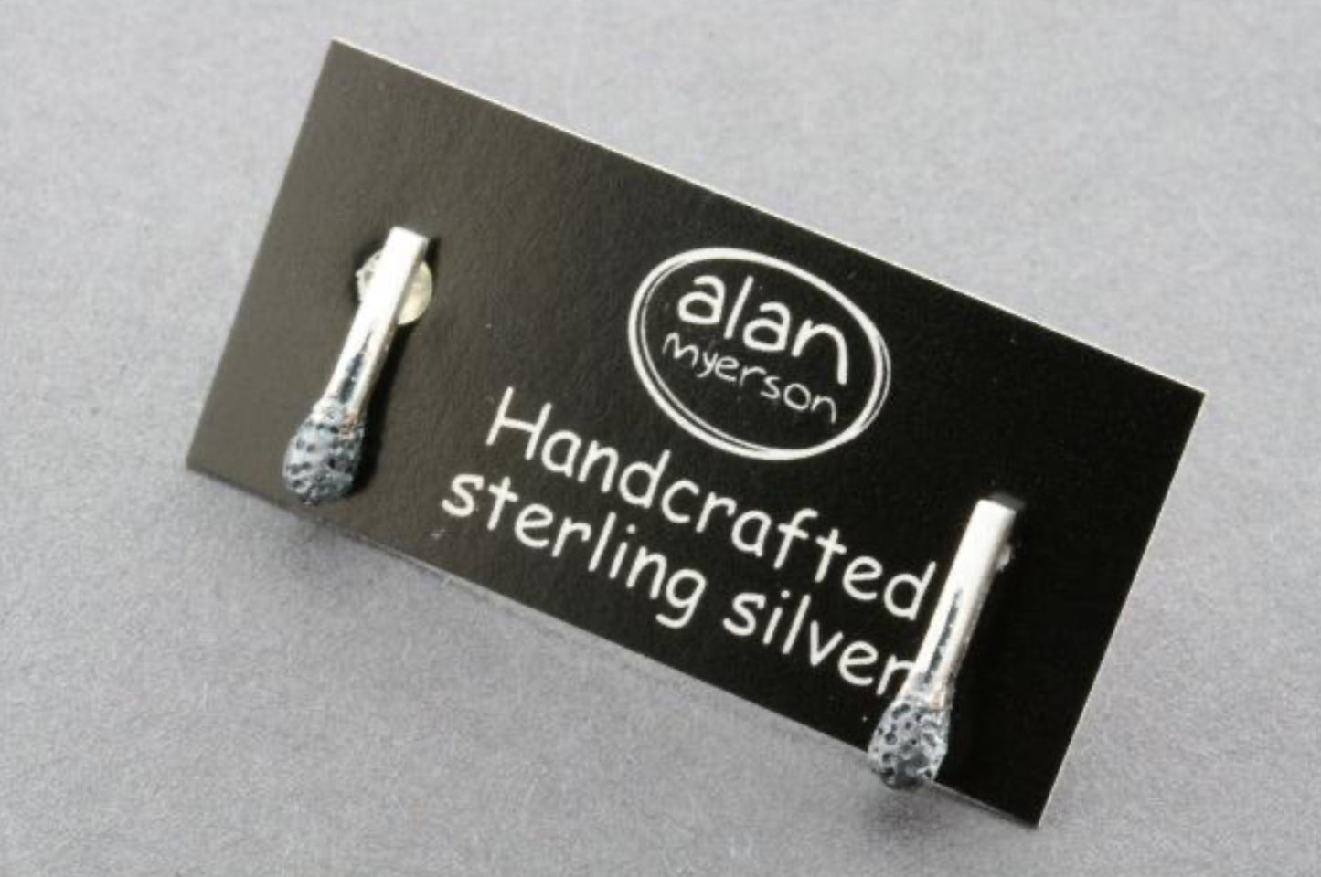 BURNT MATCH STUD - STERLING SILVER