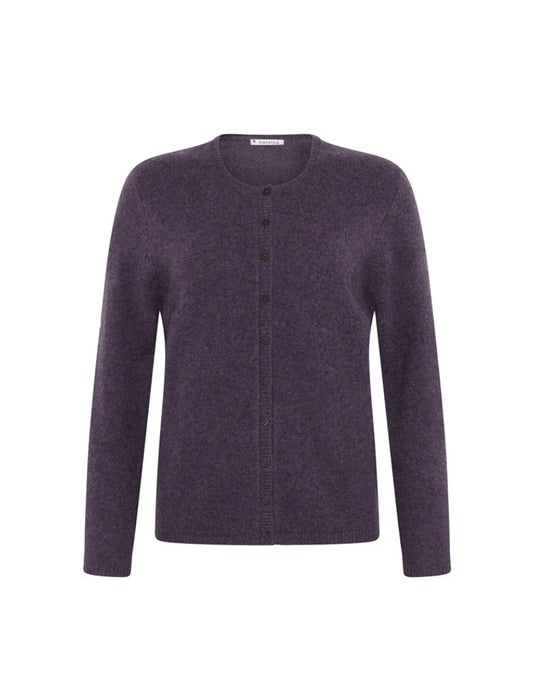 ZOLANDA - YAK CREW CARDIGAN - PLUM