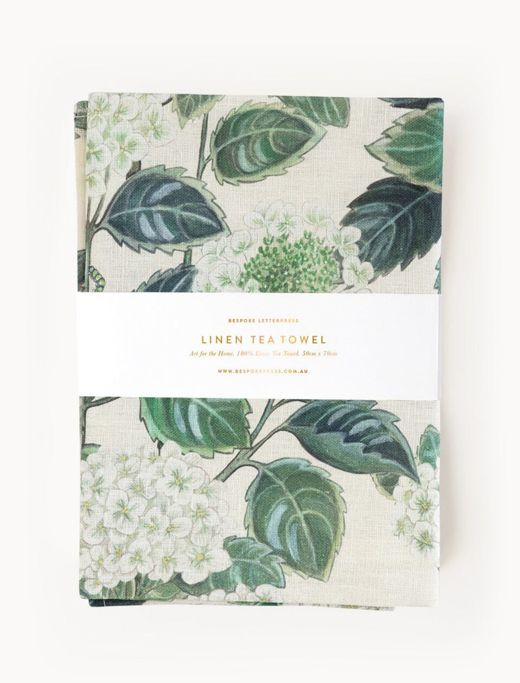 LINEN TEA TOWELS - HYDRANGEA