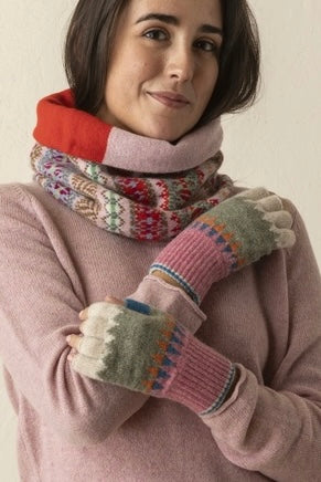 ALLOA FINGERLESS GLOVES - PINK WILLOW