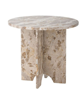 JASMIA BROWN MARBLE SIDE TABLE