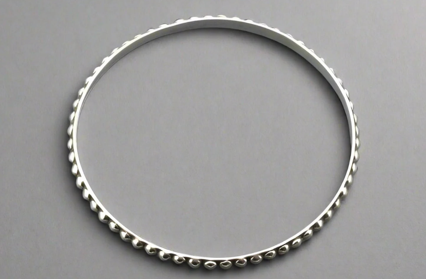 STERLING SILVER MINI BEAD BANGLE