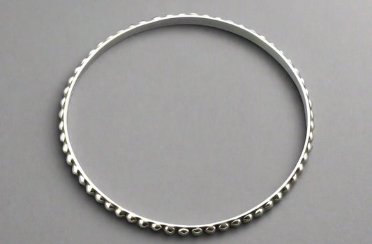 STERLING SILVER MINI BEAD BANGLE
