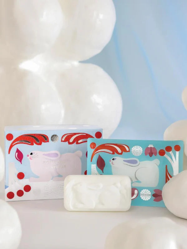 FRAGONARD PARFUMEUR EAU DU BONHEUR SOAP & DISH SET