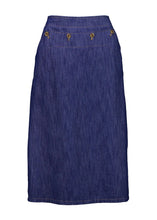 Load image into Gallery viewer, HEPBURN PANORAMA MID WASH DENIM SKIRT