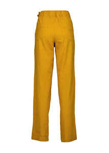 PEGGY LONG PANTS - LINO MUSTARD YELLOW IN LINEN