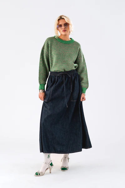 AKANA MAXI SKIRT - BLUE DENIM