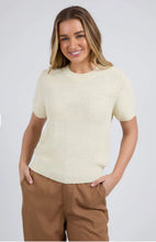 Load image into Gallery viewer, BLAIR SHORT SLEEVE KNIT - WHITE