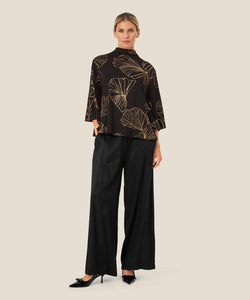 BIRDINI JERSEY TOP - BLACK GOLD