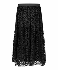 SALOME SKIRT - BLACK LEOPARD