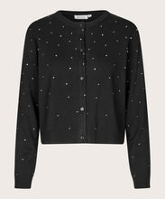 Load image into Gallery viewer, LUCINDIA RHINESTONE CARDIGAN - BLACK