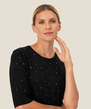 Load image into Gallery viewer, FALDINE RHINESTONE TOP - BLACK