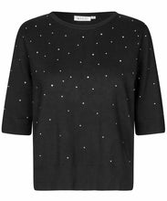 Load image into Gallery viewer, FALDINE RHINESTONE TOP - BLACK