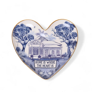 HEART SHAPE TRINKET TRAY - PIECES OF POETRY