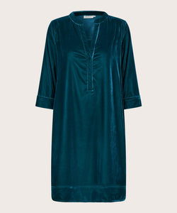 NOKOLO VELVET DRESS - REFLECT POND