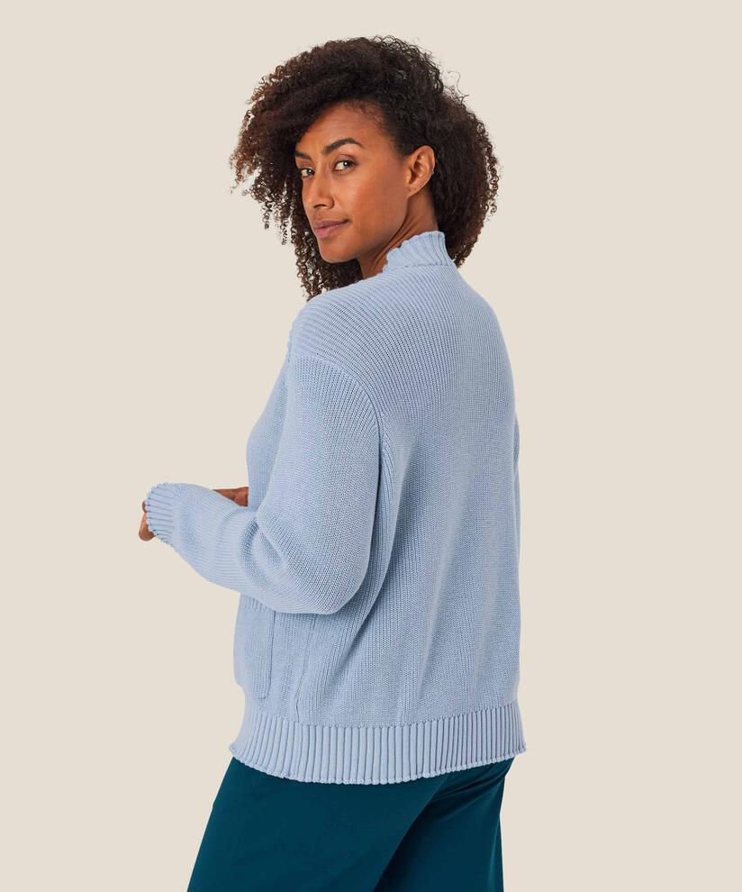 LANDON CARDIGAN - BLUE FOG