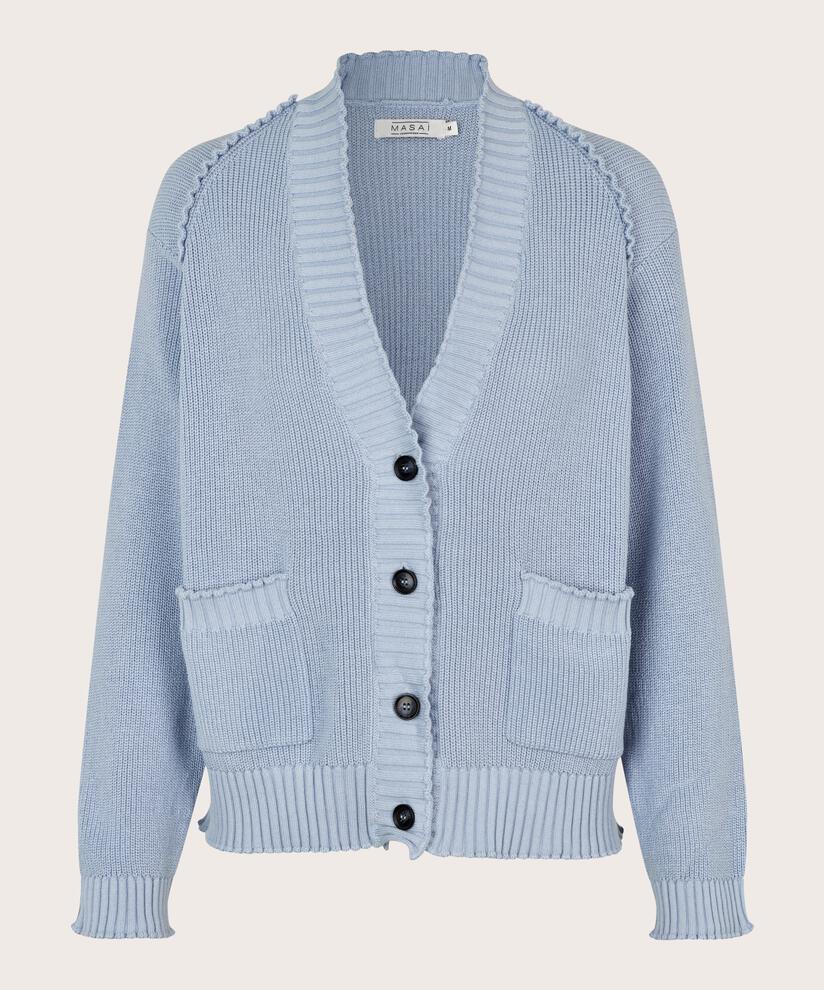 LANDON CARDIGAN - BLUE FOG