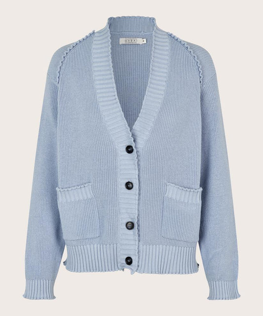 LANDON CARDIGAN - BLUE FOG