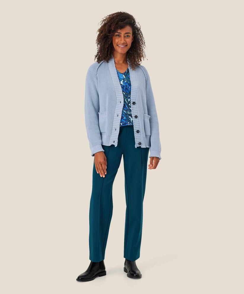 LANDON CARDIGAN - BLUE FOG