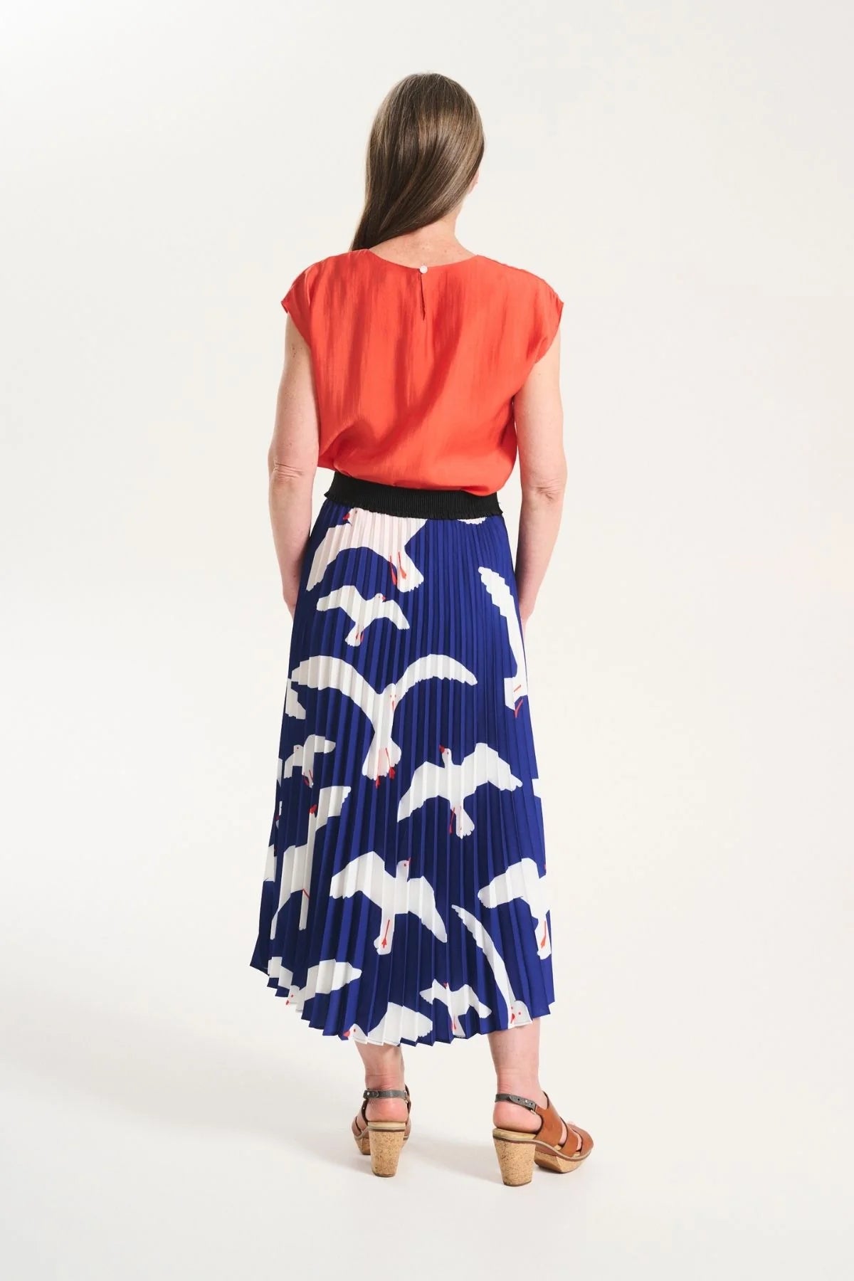 FLOCK PLEATED SKIRT