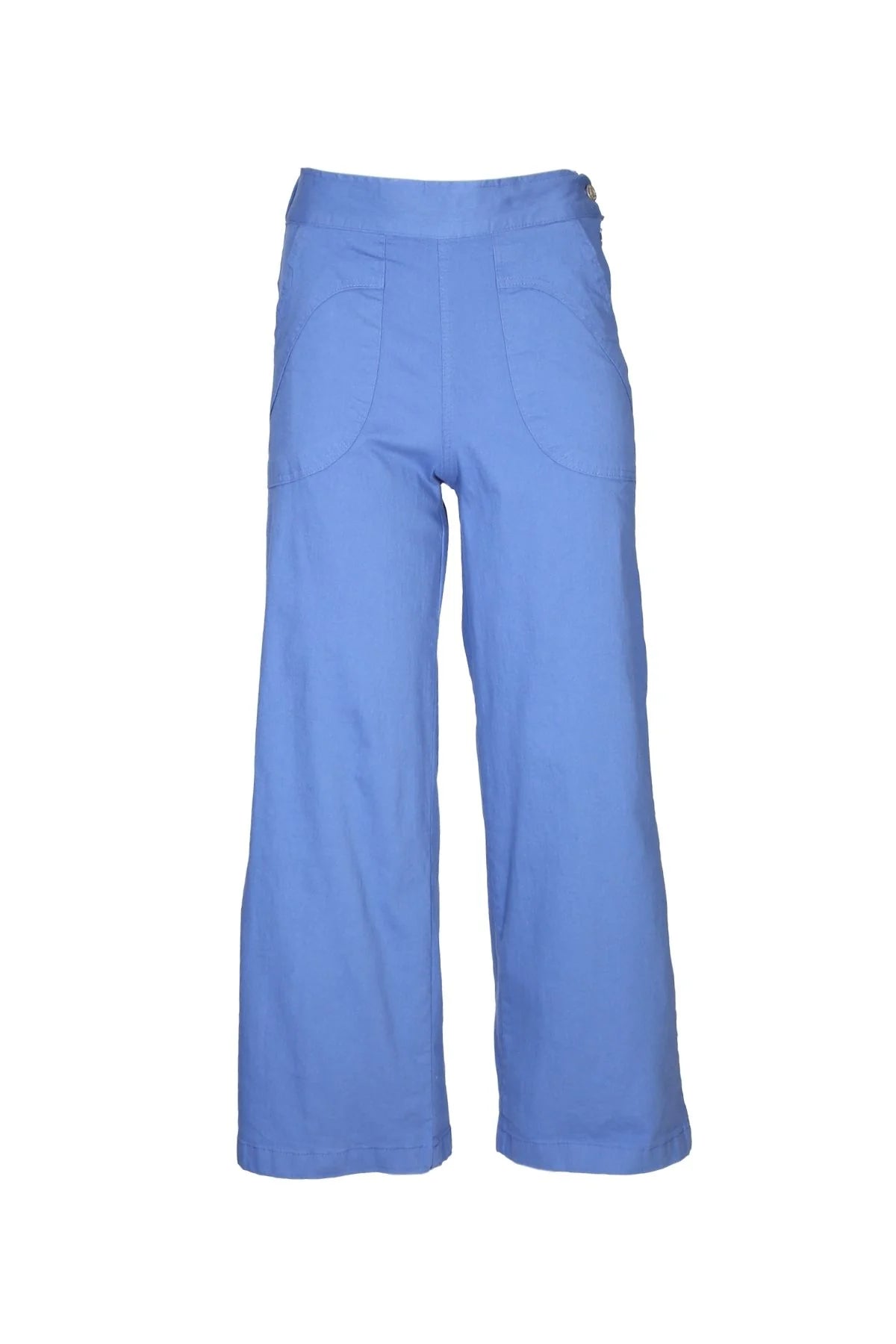 PEGGY FINA PANTS - BLUE COTTON
